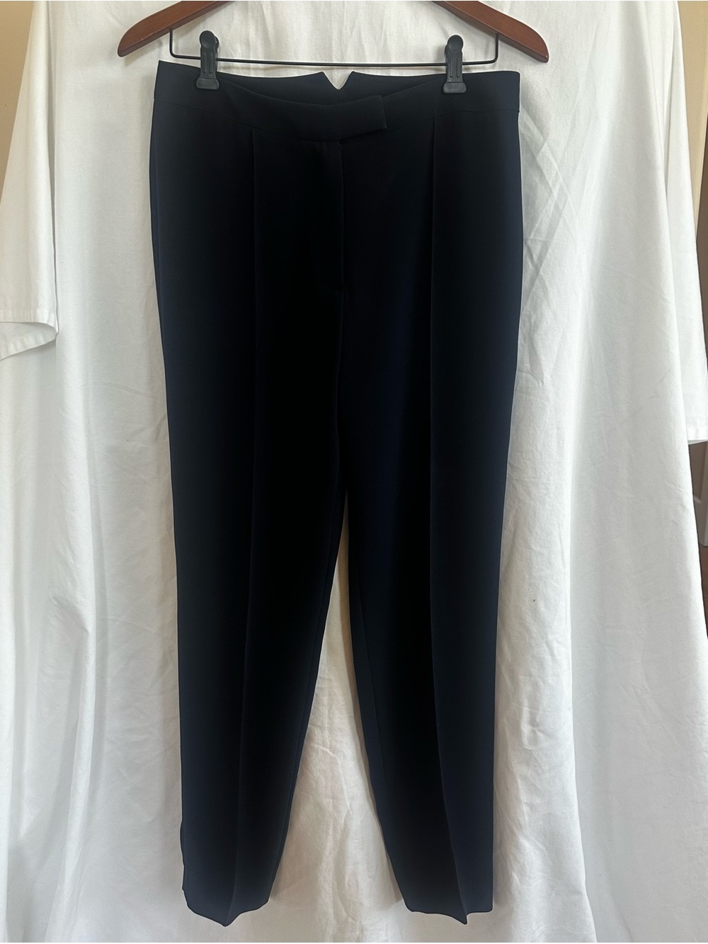 The Fold London Le Marais Tailored Women's Trousers, Navy, US 6/UK 10